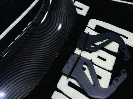 Porsche 718 / 981 Cayman GT4 GT4RS with Aftermarket Parts - GT4RS Style Rear Wing (Aluminum Bracket Included) Pre-preg Carbon Fiber from Aero Republic