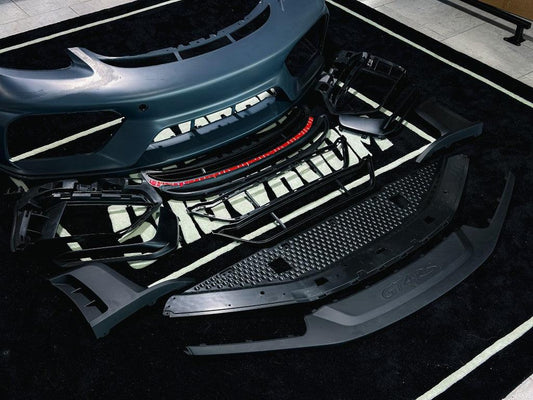 Porsche 718 Boxster & Cayman Base S T GTS with Aftermarket Parts - GT4RS Style Front Bumper PP from Aero Republic