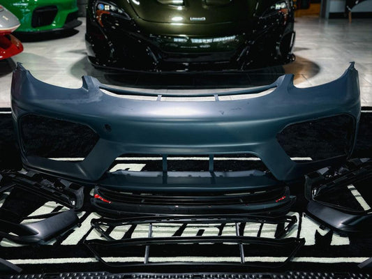 Porsche 718 Boxster & Cayman Base S T GTS with Aftermarket Parts - GT4RS Style Front Bumper PP from Aero Republic