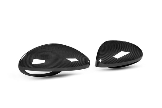 Porsche 718 Boxster & Cayman Base/S/T/GTS Spyder/Spyder RS/GT4/GT4RS LHD (Left Hand Drive) 2016-ON with Aftermarket Parts - OE Style Replacement Mirror Caps Pre-preg Carbon Fiber from Aero Republic