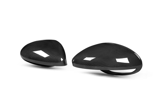 Porsche 718 Boxster & Cayman Base/S/T/GTS Spyder/Spyder RS/GT4/GT4RS LHD (Left Hand Drive) 2016-ON with Aftermarket Parts - OE Style Replacement Mirror Caps Pre-preg Carbon Fiber from Aero Republic