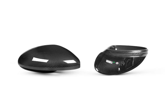 Porsche 718 Boxster & Cayman Base/S/T/GTS Spyder/Spyder RS/GT4/GT4RS LHD (Left Hand Drive) 2016-ON with Aftermarket Parts - OE Style Replacement Mirror Caps Pre-preg Carbon Fiber from Aero Republic