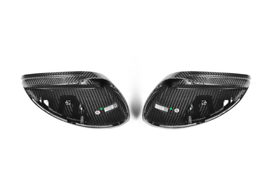 Porsche 718 Boxster & Cayman Base/S/T/GTS Spyder/Spyder RS/GT4/GT4RS LHD (Left Hand Drive) 2016-ON with Aftermarket Parts - OE Style Replacement Mirror Caps Pre-preg Carbon Fiber from Aero Republic