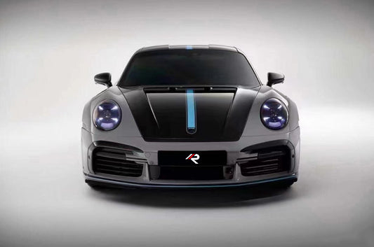 Porsche 911 992.1 Carerra Base/S/T/4/4S/Targa 4/ Targa 4S/GTS/GT3/Turbo/Turbo S 2020 2021 2022 2023 2024 & 911 992.2 Carerra Base/S/T/4/4S/Targa 4/ Targa 4S/GTS/Turbo/Turbo S 2025-ON with Aftermarket Parts - TC Sting GTR Style Hood Carbon Fiber from Aero Republic