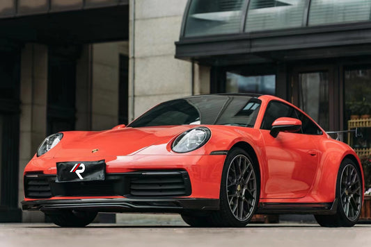 Porsche 911 992.1 Carerra Base/S/T/4/4S/Targa 4/ Targa 4S (for non-aerokit version bumpers) 2020 2021 2022 2023 2024 with Aftermarket Parts - T-ART Style Front Lip Carbon Fiber from Aero Republic