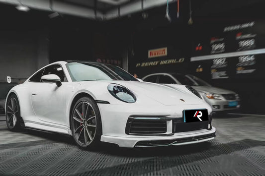 Porsche 911 992.1 Carerra Base/S/T/4/4S/Targa 4/ Targa 4S (for non-aerokit version bumpers) 2020 2021 2022 2023 2024 with Aftermarket Parts - T-ART Style Front Lip Carbon Fiber from Aero Republic