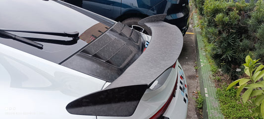 Porsche 911 992.1 Carerra Base/S/T/4/4S/Targa 4/ Targa 4S/GTS 2020 2021 2022 2023 2024 with Aftermarket Parts - TC Sting GTR Style Rear Spoiler Wing & Rear Spoiler Deck Lid Carbon Fiber from Aero Republic