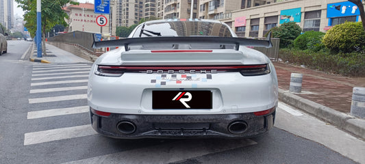 Porsche 911 992.1 Carerra Base/S/T/4/4S/Targa 4/ Targa 4S/GTS 2020 2021 2022 2023 2024 with Aftermarket Parts - TC Sting GTR Style Rear Spoiler Wing & Rear Spoiler Deck Lid Carbon Fiber from Aero Republic