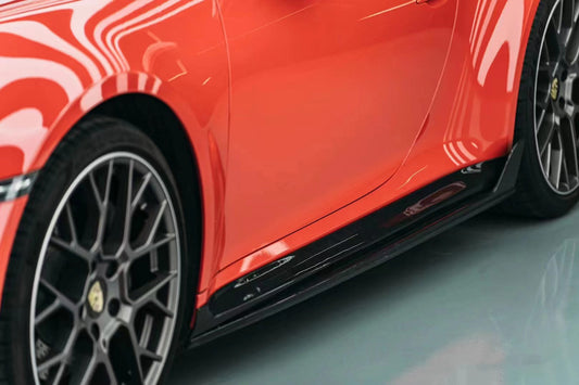 Porsche 911 992.1 Carerra Base/S/T/4/4S/Targa 4/ Targa 4S GTS 2020 2021 2022 2023 2024 with Aftermarket Parts - T-ART Style Side Skirts Carbon Fiber from Aero Republic