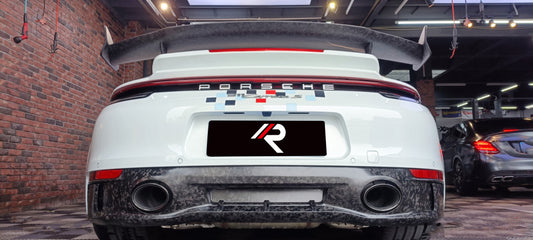 Porsche 911 992.1 Carerra Base/S/T/4/4S/Targa 4/ Targa 4S/GTS (for sport/aerokit version bumpers) 2020 2021 2022 2023 2024 with Aftermarket Parts - V2 OEM Replacement Rear Diffuser Carbon Fiber from Aero Republic
