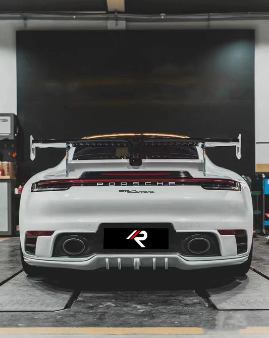 Porsche 911 992.1 Carerra Base/S/T/4/4S/Targa 4/ Targa 4S (for non-aerokit version bumpers) 2020 2021 2022 2023 2024 with Aftermarket Parts - T-ART Style Rear Diffuser Carbon Fiber from Aero Republic