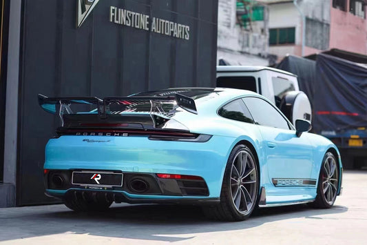 Porsche 911 992.1 Carerra Base/S/T/4/4S/Targa 4/ Targa 4S (for non-aerokit version bumpers) 2020 2021 2022 2023 2024 with Aftermarket Parts - T-ART Style Rear Diffuser Carbon Fiber from Aero Republic