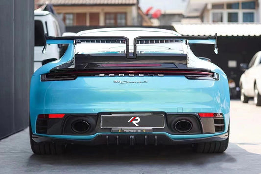 Porsche 911 992.1 Carerra Base/S/T/4/4S/Targa 4/ Targa 4S (for non-aerokit version bumpers) 2020 2021 2022 2023 2024 with Aftermarket Parts - T-ART Style Rear Diffuser Carbon Fiber from Aero Republic