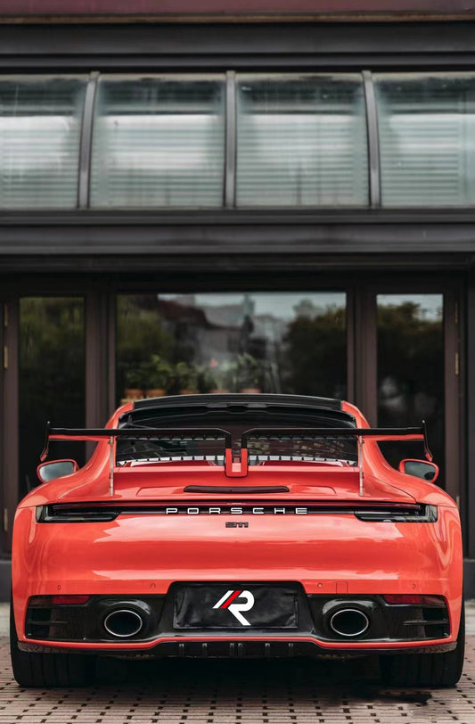 Porsche 911 992.1 Carerra Base/S/T/4/4S/Targa 4/ Targa 4S (for non-aerokit version bumpers) 2020 2021 2022 2023 2024 with Aftermarket Parts - T-ART Style Rear Diffuser Carbon Fiber from Aero Republic