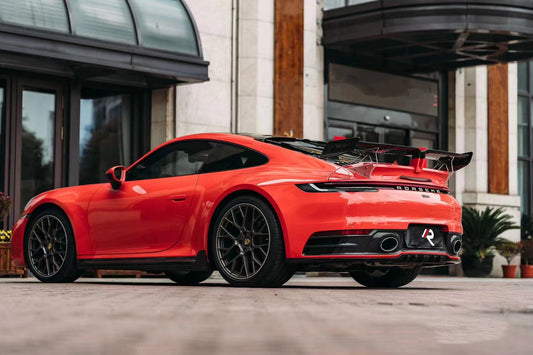 Porsche 911 992.1 Carerra Base/S/T/4/4S/Targa 4/ Targa 4S (for non-aerokit version bumpers) 2020 2021 2022 2023 2024 with Aftermarket Parts - T-ART Style Rear Diffuser Carbon Fiber from Aero Republic