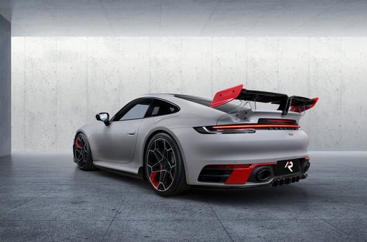 Porsche 911 992.1 Carerra Base/S/T/4/4S/Targa 4/ Targa 4S (base bumper only) 2020 2021 2022 2023 2024 with Aftermarket Parts - Rear Diffuser Carbon Fiber / FRP from Aero Republic