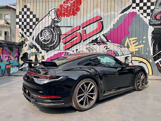 Porsche 911 992.1 Carerra Base/S/T/4/4S/Targa 4/ Targa 4S (base bumper only) 2020 2021 2022 2023 2024 with Aftermarket Parts - Rear Diffuser Carbon Fiber / FRP from Aero Republic