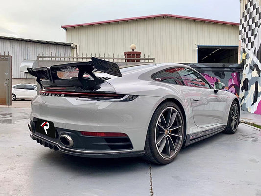 Porsche 911 992.1 Carerra Base/S/T/4/4S/Targa 4/ Targa 4S (base bumper only) 2020 2021 2022 2023 2024 with Aftermarket Parts - Rear Diffuser Carbon Fiber / FRP from Aero Republic