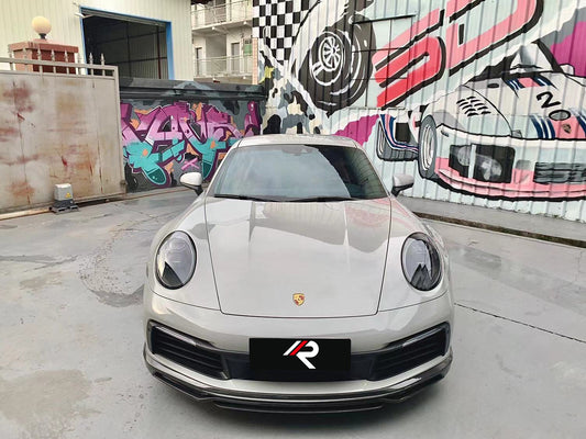 Porsche 911 992.1 Carerra Base/S/T/4/4S/Targa 4/ Targa 4S (base bumper only) 2020 2021 2022 2023 2024 with Aftermarket Parts - Front Lip Carbon Fiber / FRP from Aero Republic