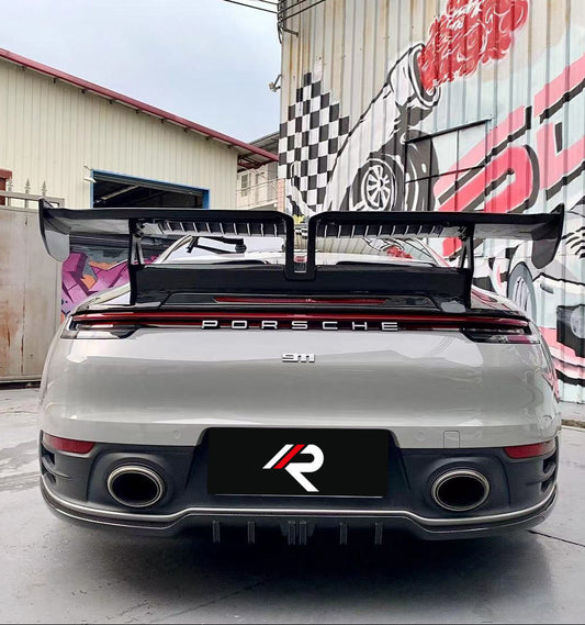 Porsche 911 992.1 Carerra Base/S/T/4/4S/Targa 4/ Targa 4S (base bumper only) 2020 2021 2022 2023 2024 with Aftermarket Parts - Rear Diffuser Carbon Fiber / FRP from Aero Republic