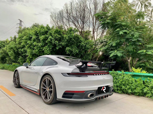 Porsche 911 992.1 Carerra Base/S/T/4/4S/Targa 4/ Targa 4S (base bumper only) 2020 2021 2022 2023 2024 with Aftermarket Parts - Rear Diffuser Carbon Fiber / FRP from Aero Republic