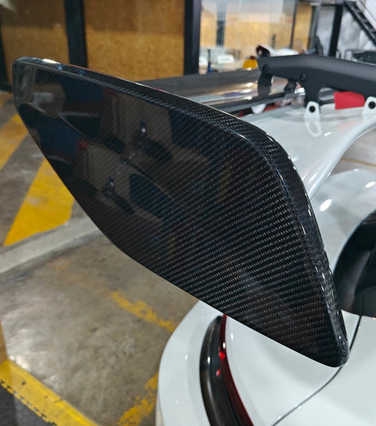 Porsche 911 992.1 GT3RS 2023 2024 2025 with Aftermarket Parts - Rear Wing End Plate Carbon Fiber from Aero Republic