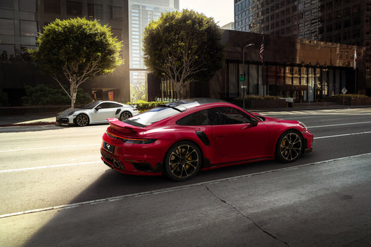 Porsche 911 992.1 Turbo/Turbo S 2020 2021 2022 2023 2024 2025 with Aftermarket Parts - T-ART Style Side Skirts Carbon Fiber from Aero Republic