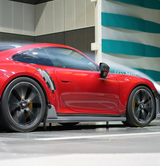 Porsche 911 992.1 Turbo/Turbo S 2020 2021 2022 2023 2024 2025 with Aftermarket Parts - T-ART Style Side Skirts Carbon Fiber from Aero Republic