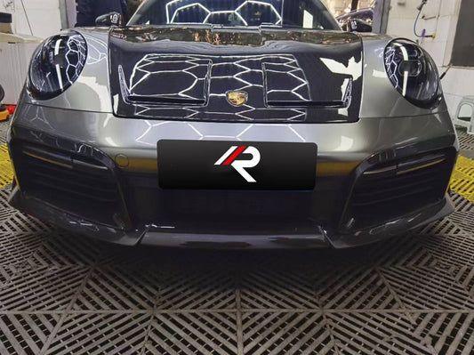 Porsche 911 992.1 Turbo/Turbo S 2020 2021 2022 2023 2024 2025 (non-aerokit version) with Aftermarket Parts - OEM Replacement Front Bumper Trims Carbon Fiber from Aero Republic