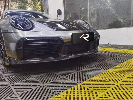 Porsche 911 992.1 Turbo/Turbo S 2020 2021 2022 2023 2024 2025 (non-aerokit version) with Aftermarket Parts - OEM Replacement Front Bumper Trims Carbon Fiber from Aero Republic