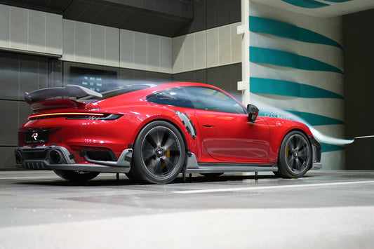 Porsche 911 992.1 Turbo/Turbo S 2020 2021 2022 2023 2024 2025 with Aftermarket Parts - T-ART Style Rear Spoiler Carbon Fiber from Aero Republic