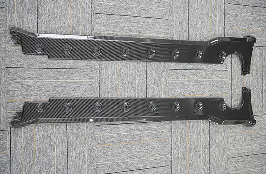 Porsche 911 992.1 Turbo/Turbo S 2020 2021 2022 2023 2024 with Aftermarket Parts - OEM Replacement Style Side Skirts Carbon Fiber / FRP from Aero Republic