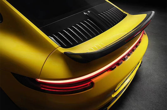 Porsche 911 992.1 Turbo/Turbo S 2020 2021 2022 2023 2024 with Aftermarket Parts - OEM Replacement Style Rear Lip Spoiler Carbon Fiber / FRP from Aero Republic
