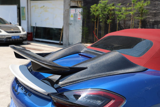 Aero Republic Tonneau Cover and Rear Wing for Porsche 981 Boxster Base / S / GTS 2012-2016 Carbon Fiber
