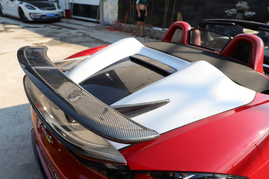 Aero Republic Tonneau Cover and Rear Wing for Porsche 981 Boxster Base / S / GTS 2012-2016 Carbon Fiber