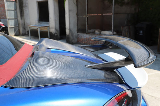 Aero Republic Tonneau Cover and Rear Wing for Porsche 981 Boxster Base / S / GTS 2012-2016 Carbon Fiber