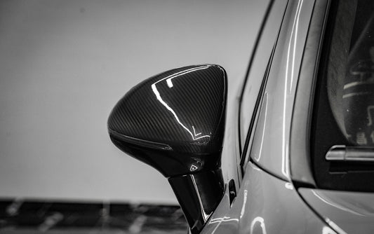 Porsche Cayenne 958 958.2 92A Cayenne Base/S/E-Hybrid/GTS/Turbo/Turbo S/Diesel/S Diesel 2015 2016 2017 2018 with Aftermarket Parts - OE Style / equipped with blind assist & without blind assist Replacement Mirror Caps Pre-preg Carbon Fiber from Aero Republic