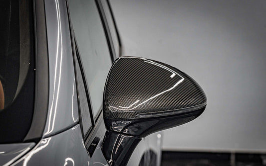 Porsche Cayenne 958 958.2 92A Cayenne Base/S/E-Hybrid/GTS/Turbo/Turbo S/Diesel/S Diesel 2015 2016 2017 2018 with Aftermarket Parts - OE Style / equipped with blind assist & without blind assist Replacement Mirror Caps Pre-preg Carbon Fiber from Aero Republic