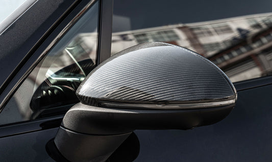 Porsche Cayenne 9Y0 9Y0.1 Base/S/GTS/Turbo/Turbo S LHD (Left Hand Drive) 2019 2020 2021 2022 2023 & Cayenne 9Y3 9Y3.1 Base/S/GTS/Turbo/Turbo S/Turbo GT LHD (Left Hand Drive) 2019 2020 2021 2022 2023 with Aftermarket Parts - OE Style Replacement Mirror Caps Pre-preg Carbon Fiber from Aero Republic