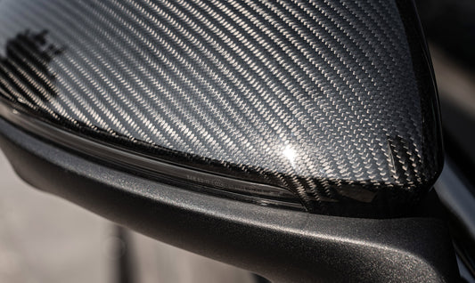 Porsche Cayenne 9Y0 9Y0.1 Base/S/GTS/Turbo/Turbo S LHD (Left Hand Drive) 2019 2020 2021 2022 2023 & Cayenne 9Y3 9Y3.1 Base/S/GTS/Turbo/Turbo S/Turbo GT LHD (Left Hand Drive) 2019 2020 2021 2022 2023 with Aftermarket Parts - OE Style Replacement Mirror Caps Pre-preg Carbon Fiber from Aero Republic