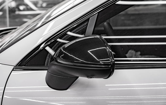 Porsche Cayenne 9Y0 9Y0.1 Base/S/GTS/Turbo/Turbo S LHD (Left Hand Drive) 2019 2020 2021 2022 2023 & Cayenne 9Y3 9Y3.1 Base/S/GTS/Turbo/Turbo S/Turbo GT LHD (Left Hand Drive) 2019 2020 2021 2022 2023 with Aftermarket Parts - OE Style Replacement Mirror Caps Pre-preg Carbon Fiber from Aero Republic