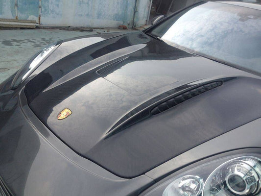 Porsche Panamera 970 970.1 970.2 2/4/4S/GTS/Turbo/Turbo S 2010 2011 2012 2013 2014 2015 2016 with Aftermarket Parts - V2 Hood Carbon Fiber / FRP from Aero Republic