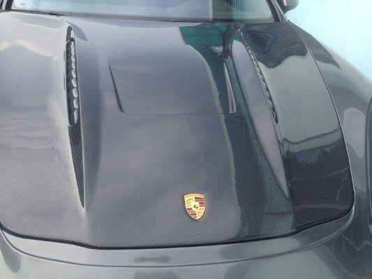 Porsche Panamera 970 970.1 970.2 2/4/4S/GTS/Turbo/Turbo S 2010 2011 2012 2013 2014 2015 2016 with Aftermarket Parts - V2 Hood Carbon Fiber / FRP from Aero Republic