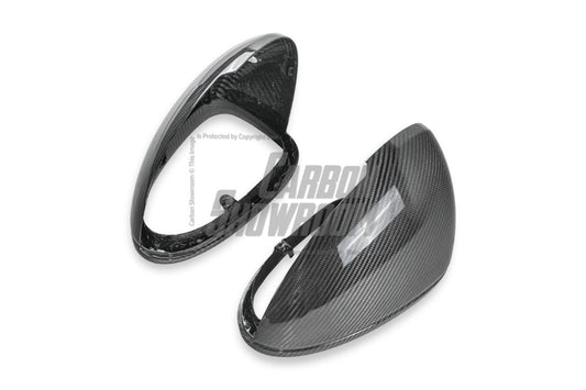 Porsche Macan 95B.1 Base/S/GTS/Sport Edition/Turbo 2015 2016 2017 2018 & 95B.2 Base/S/GTS/Turbo 2019 2020 2021 with Aftermarket Parts - OE Style / without & equipped with blind assist Replacement Mirror Caps Carbon Fiber from Aero Republic