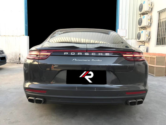 Porsche Panamera 971 971.1 RWD/Base/4/4S/GTS/Turbo/Turbo S 2017 2018 2019 2020 & 971 971.2 RWD/Base/4/4S/GTS/Turbo/Turbo S 2021 2022 2023 with Aftermarket Parts - Rear Lip Spoiler Carbon Fiber / FRP from Aero Republic