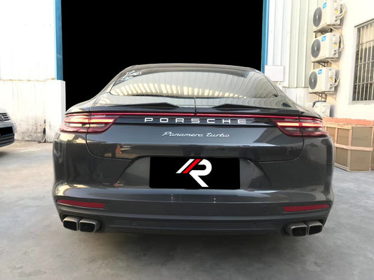 Porsche Panamera 971 971.1 RWD/Base/4/4S/GTS/Turbo/Turbo S 2017 2018 2019 2020 & 971 971.2 RWD/Base/4/4S/GTS/Turbo/Turbo S 2021 2022 2023 with Aftermarket Parts - Rear Lip Spoiler Carbon Fiber / FRP from Aero Republic