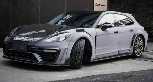 Porsche Panamera 971 971.1 Base/4/4S/GTS/Turbo/Turbo S 2017 2018 2019 2020 & Panamera 971 971.2 Base/4/4S/GTS/Turbo/Turbo S 2021 2022 2023 with Aftermarket Parts - MSRY Style Front Fenders Carbon Fiber from Aero Republic