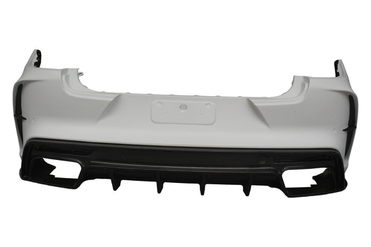 Porsche Panamera 971 971.1 4/4S/GTS/Turbo 2018 2019 2020 & Panamera 971 971.2 4/4S/GTS/Turbo 2021 2022 2023 with Aftermarket Parts - MSRY Style Rear Bumper Carbon Fiber from Aero Republic