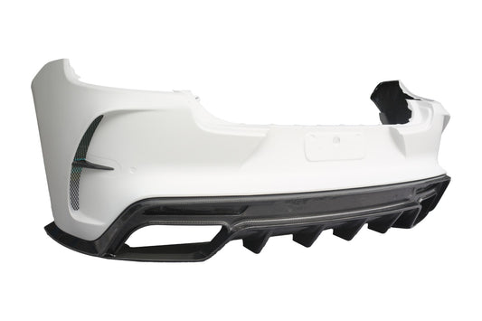 Porsche Panamera 971 971.1 4/4S/GTS/Turbo 2018 2019 2020 & Panamera 971 971.2 4/4S/GTS/Turbo 2021 2022 2023 with Aftermarket Parts - MSRY Style Rear Bumper Carbon Fiber from Aero Republic