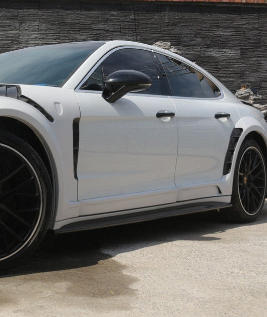 Porsche Panamera 971 971.1 Base/4/4S/GTS/Turbo/Turbo S 2017 2018 2019 2020 & Panamera 971 971.2 Base/4/4S/GTS/Turbo/Turbo S 2021 2022 2023 with Aftermarket Parts - MSRY Style Side Skirts Carbon Fiber from Aero Republic